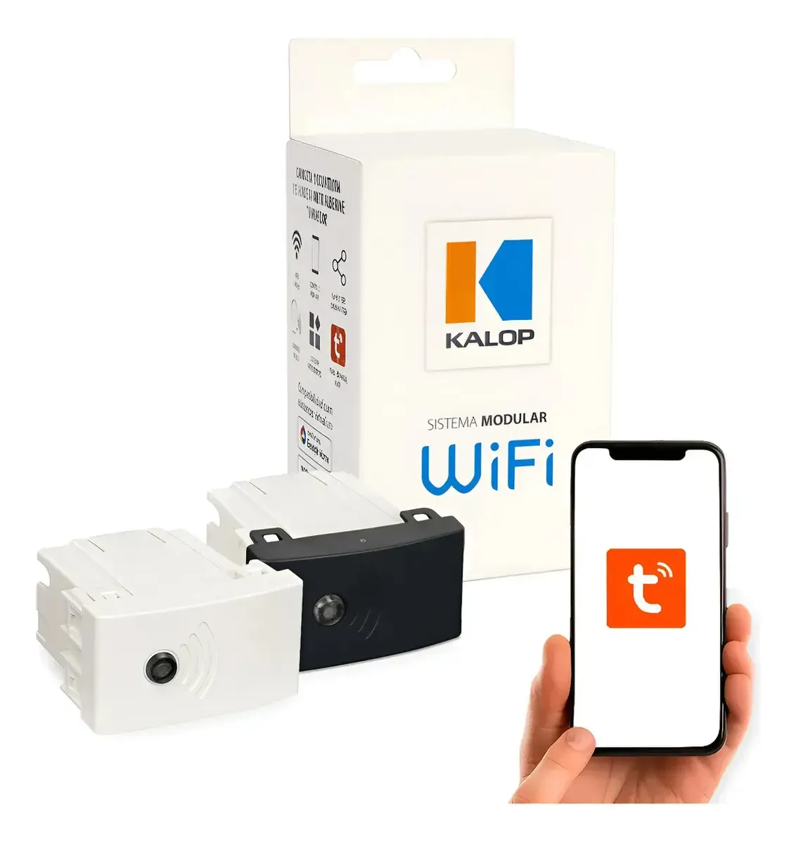 Módulo Interruptor Inteligente Wi-Fi Kalop para Domótica con Tuya y Alexa de 10 A y 220 V